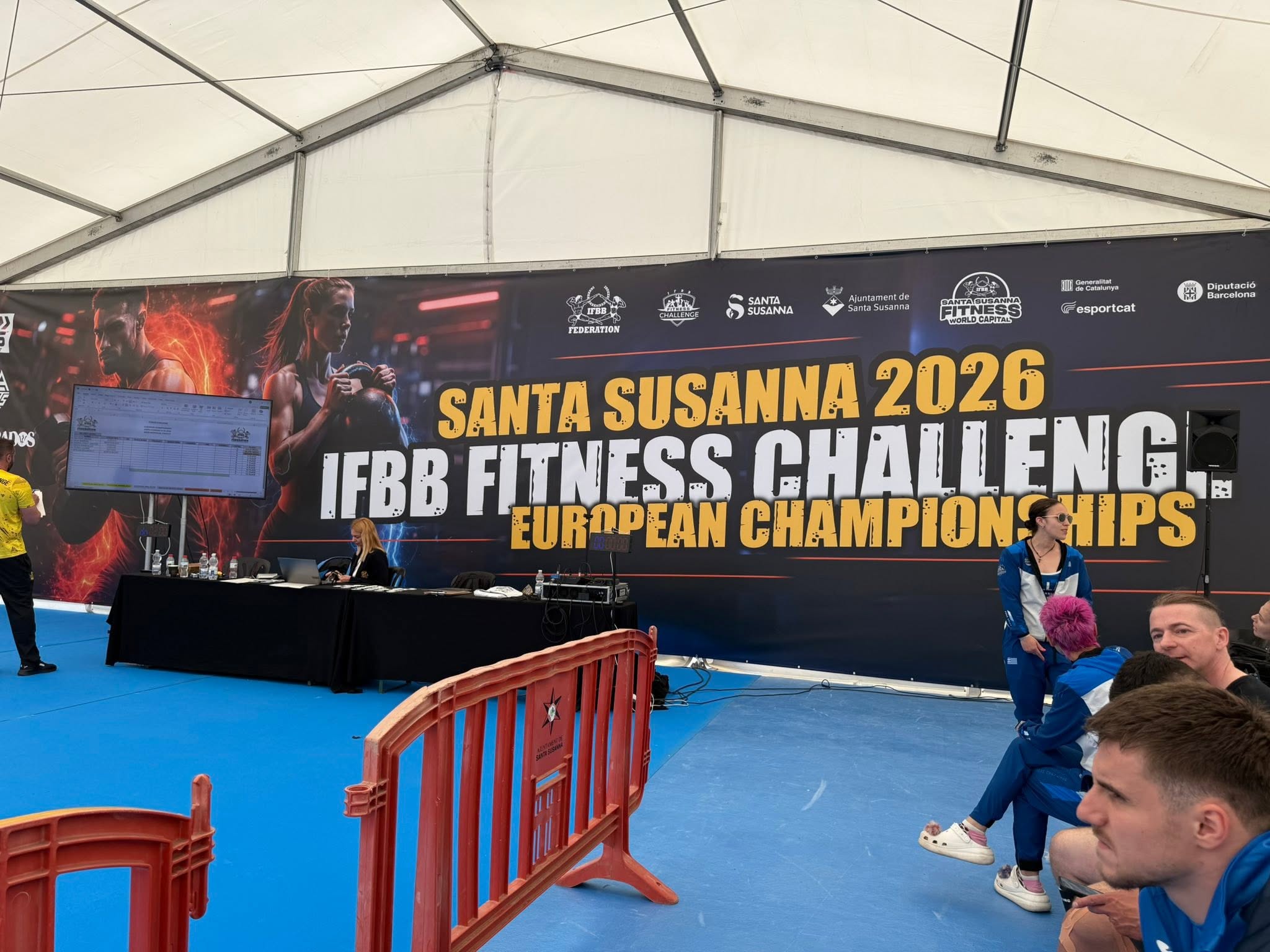 Arena e Fitness Challenge në Kampionatin Evropian IFBB 2026 në Santa Susanna.
